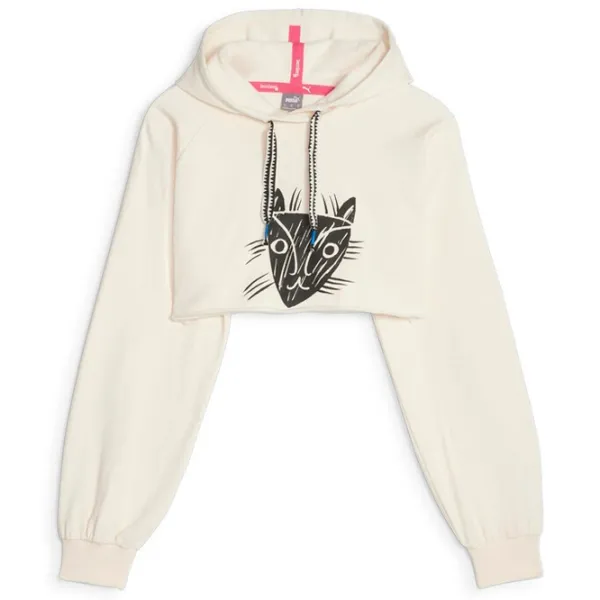 Hanorac pentru femei Puma Lemlem Cropped Longsleeve Vară/ Beige photo 1