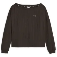 Hanorac pentru femei Puma Studio Unwind Long Sleeve Toamnă - iarnă/ Black