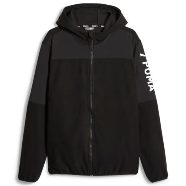 Толстовка для мужчин Puma Fit Hybrid Polar Fleece|Woven Jack Прямой/ Черный photo 1