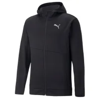 Hanorac pentru bărbați Puma Train All Day Pwrfleece Full Zip Strâmt/ Black