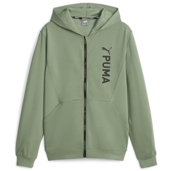 Hanorac pentru bărbați Puma Fit Double Knit Fz Drept/ Green photo 1