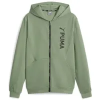 Hanorac pentru bărbați Puma Fit Double Knit Fz Drept/ Green