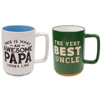 Cană PS Inscripții 560 ml/ Ceramică/ Multicolor