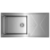 Chiuvetă Teka Brooklyn 60 M-XP 1B1D Plus 98.4 x 50.4 / Oțel inoxidabil / Silver