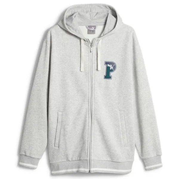 Hanorac pentru bărbați Puma Squad Fz Hoodie Fl Gray photo 1