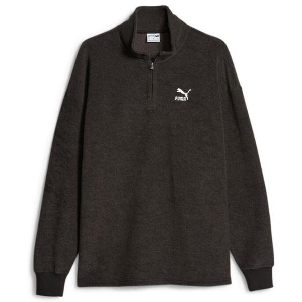 Hanorac pentru bărbați Puma Classics Fleece Half Zip Drept/ Black photo 1