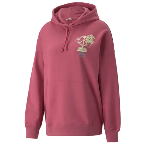 Hanorac pentru femei Puma Downtown Oversized Graphic All-season/ Red photo 1