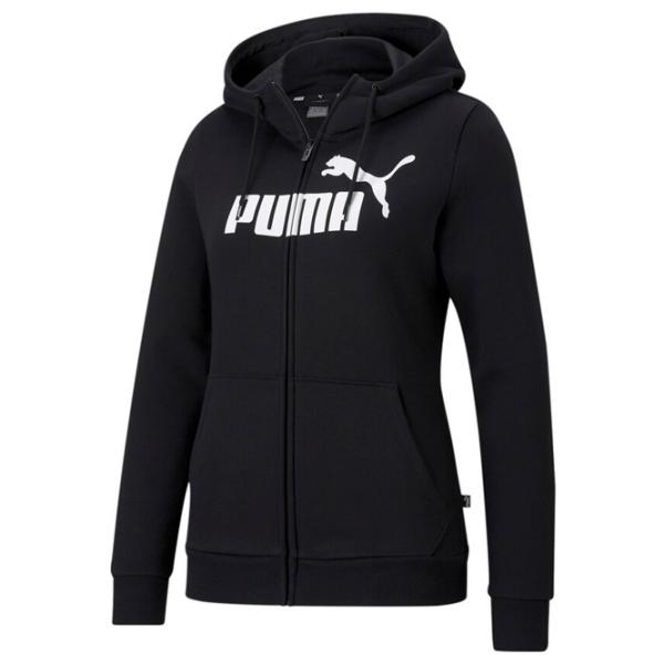 Толстовка для женщин Puma Ess Logo Full-Zip Fl Черный photo 1