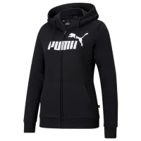 Толстовка для женщин Puma Ess Logo Full-Zip Fl Черный