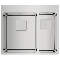 Chiuvetă Teka Forlinea RS15 2B 580 58 x 50 / Oțel inoxidabil / Silver