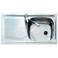 Chiuvetă Teka Universal E/800.440 1B 1D R 80 x 44 / Oțel inoxidabil / Silver