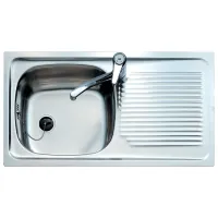 Кухонная мойка Teka Universal E/800.440 1B 1D L 80 x 44 / Нержавеющая сталь / Серебряный