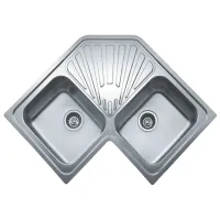Chiuvetă Teka Classic Angular 2B 83 x 83 / Oțel inoxidabil / Silver