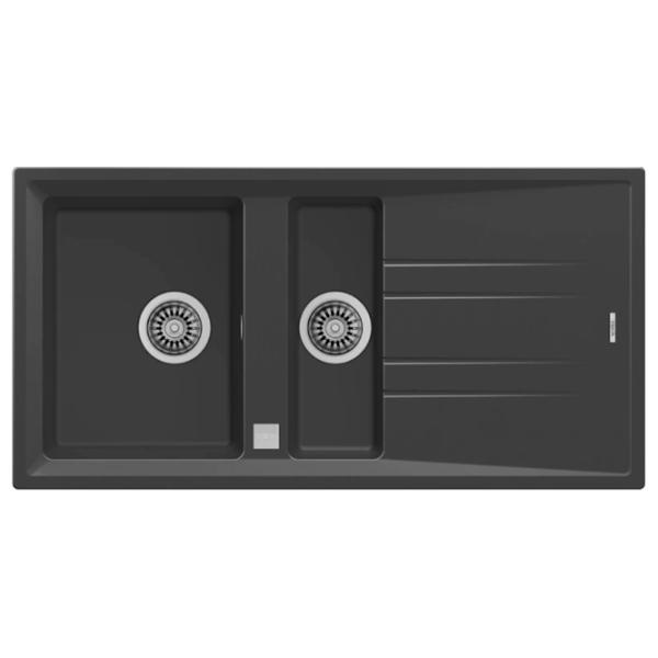 Кухонная мойка Teka Stone 60B TG 11/2B 1D 100 x 51 / Искусственный камень / Черный photo 1