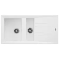 Chiuvetă Teka Stone 60B TG 11/2B 1D 100 x 51 / Piatră artificială / White