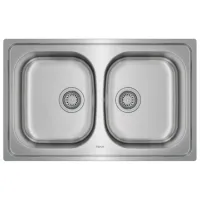 Chiuvetă Teka Universe 2B 80 79 x 50 / Oțel inoxidabil / Silver