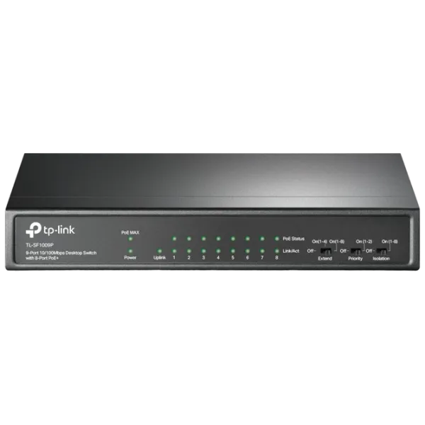 Switch TP-Link TL-SF1009P Black photo 1 Switch TP-Link TL-SF1009P Black photo 1