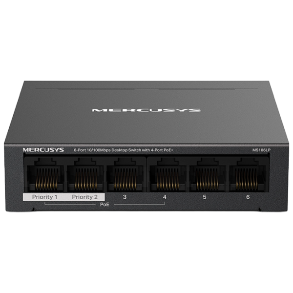 Switch Mercusys MS106LP Black photo 1