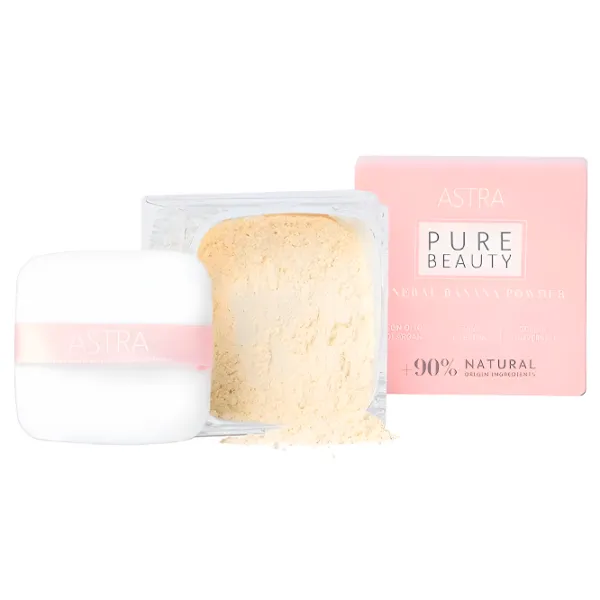 Пудра для лица Astra Pure Beauty Banana 11 г/ Бледно-желтый photo 1