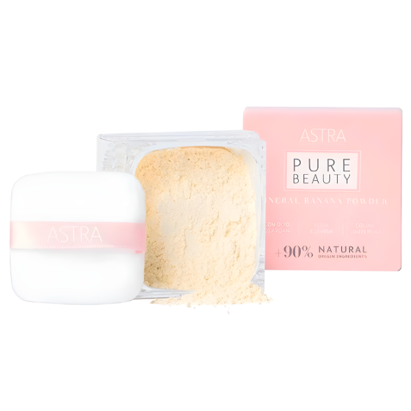 Пудра для лица Astra Pure Beauty Banana 11 г/ Бледно-желтый photo 1
