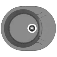 Chiuvetă Dr.Gans Berta 580 58 x 47 / Piatră artificială / Grafit