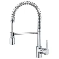 Baterie pentru bucătărie Teka ARK 937 Mono comandă/ extractibilă/ Alamă/ Crom