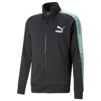 Hanorac pentru bărbați Puma T7 Sport Track Jacket Pt Strâmt/ Black