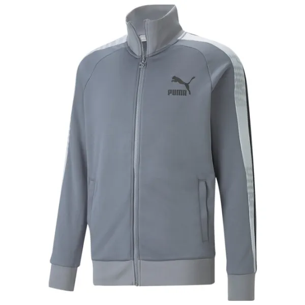 Hanorac pentru bărbați Puma T7 Sport Track Jacket Pt Strâmt/ Gray photo 1