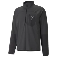 Hanorac pentru bărbați Puma M Seasons Polypropylene Raincell 1|2 Zip Drept/ Black