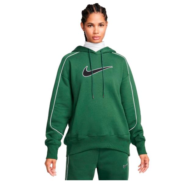 Толстовка для женщин Nike Sportswear Oversized Fleece Pullover Зелёный photo 1
