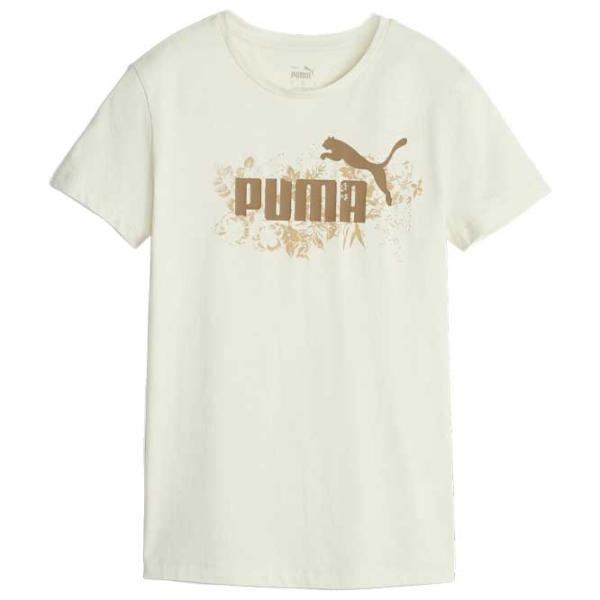 Tricou pentru femei Puma Ess+ Floral Vibes Graphic Tee Bumbac/ Beige photo 1