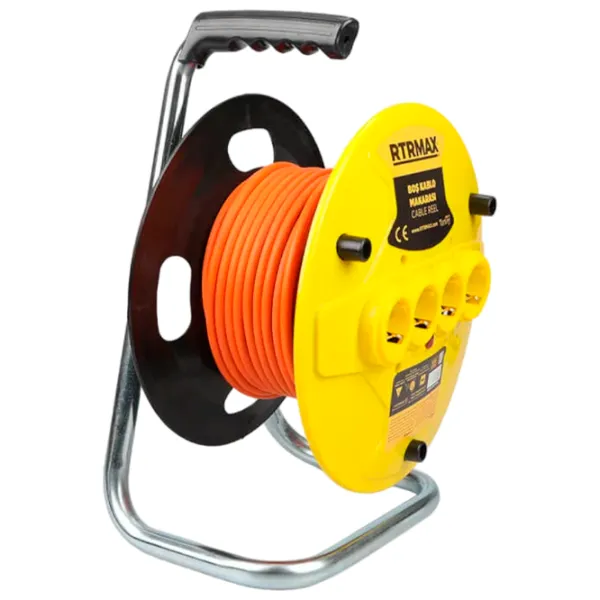 Prelungitor pe tambur RTRMAX REM98 fără cablu Yellow photo 1