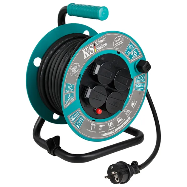 Удлинитель на катушке Könner & Söhnen CR-15M 15 м Черный photo 1