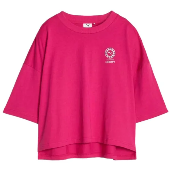Tricou pentru femei Puma X Liberty Graphic Tee Bumbac/ Pink photo 1