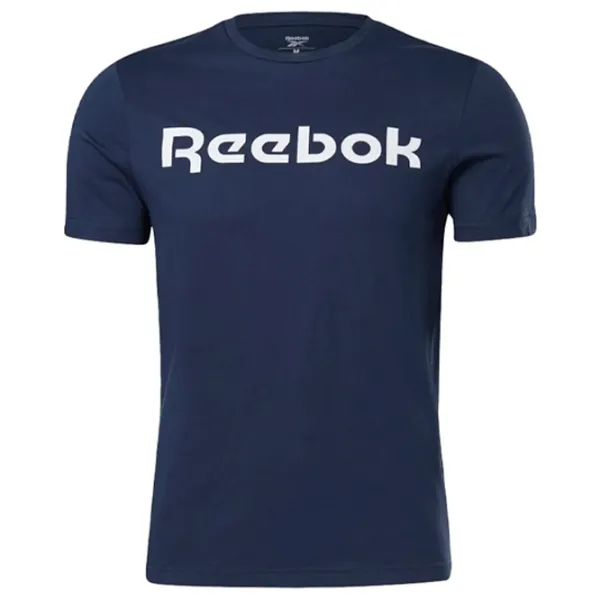 Tricou pentru bărbați Reebok Linear R Bumbac/ Navy photo 1