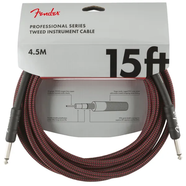Аудио кабель Fender Professional Series Textil/ Красный photo 1