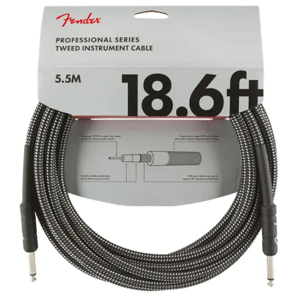 Cablu audio Fender Professional Series Textil/ Black photo 1
