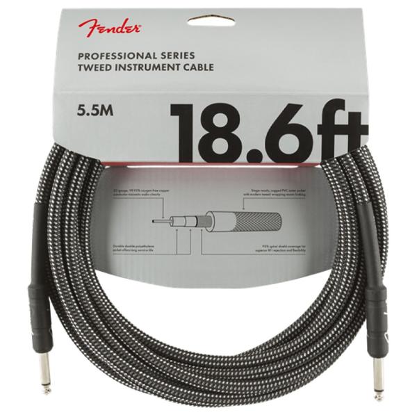 Cablu audio Fender Professional Series Textil/ Black photo 1