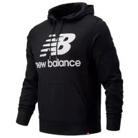 Толстовка для мужчин New Balance Essentials Stacked Logo Po Прямой/ Черный