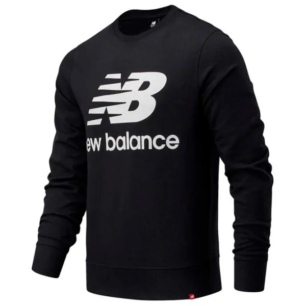 Hanorac pentru bărbați New Balance Essentials Stacked Logo Crew Drept/ Black photo 1 Hanorac pentru bărbați New Balance Essentials Stacked Logo Crew Drept/ Black photo 1