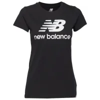 Футболка для женщин New Balance Shirt Essentials Stacked Logo 30% полиэстер/ Черный