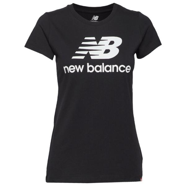Футболка для женщин New Balance Shirt Essentials Stacked Logo 30% полиэстер/ Черный photo 1