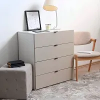 Comodă Fabrik Home Hardy 87 x 80 x 47/ MDF/ Light grey matte