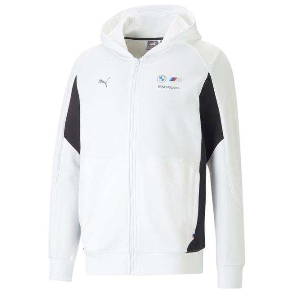 Hanorac pentru bărbați Puma Bmw Mms Hdd Sweat Jkt Drept/ White photo 1