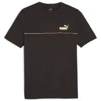 Tricou pentru bărbați Puma Ess+ Minimal Gold Tee 100% bumbac/ Black