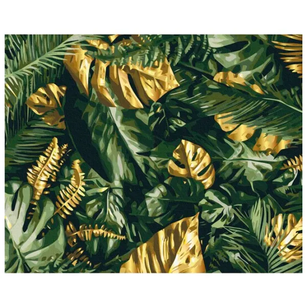 Картина по номерам BrushMe Пальмовые листья 50 x 40 см/ Горизонтальная photo 1 Картина по номерам BrushMe Пальмовые листья 50 x 40 см/ Горизонтальная photo 1