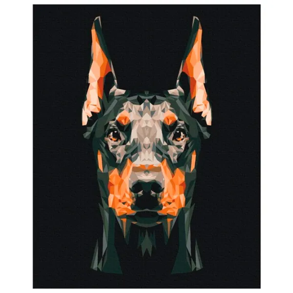 Картина по номерам BrushMe Доберман 50 x 40 см/ Вертикальная photo 1 Картина по номерам BrushMe Доберман 50 x 40 см/ Вертикальная photo 1