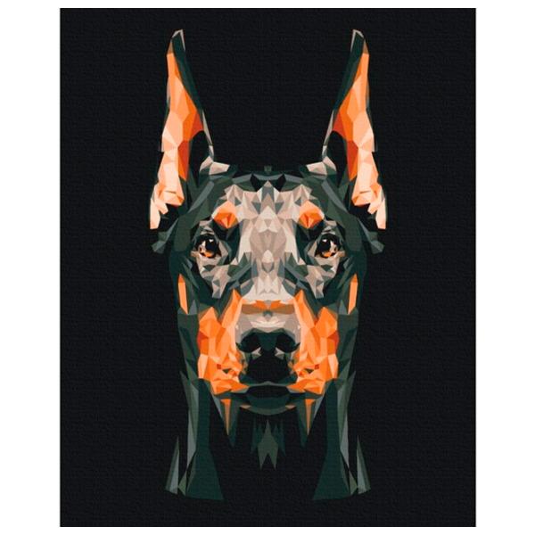 Картина по номерам BrushMe Доберман 50 x 40 см/ Вертикальная photo 1 Картина по номерам BrushMe Доберман 50 x 40 см/ Вертикальная photo 1