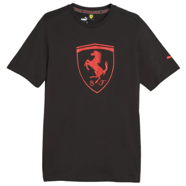 Tricou pentru bărbați Puma Ferrari Race Tonal Big Shield Tee 100% bumbac/ Black photo 1