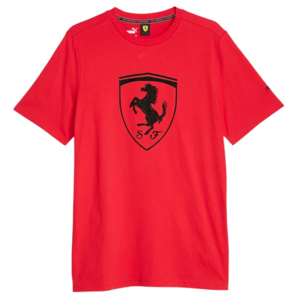 Tricou pentru bărbați Puma Ferrari Race Tonal Big Shield Tee 100% bumbac/ Red photo 1